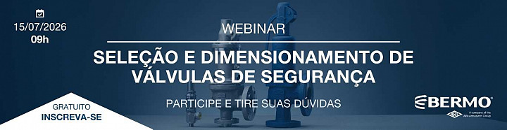 15/07/2026 - Seleção e dimensionamento de válvulas de segurança