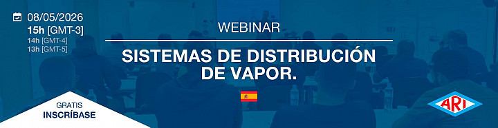 Webinar Gratuito LATAM - Sistemas de distribución de vapor - 08/05/2026